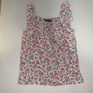 girls size M polo floral blouse